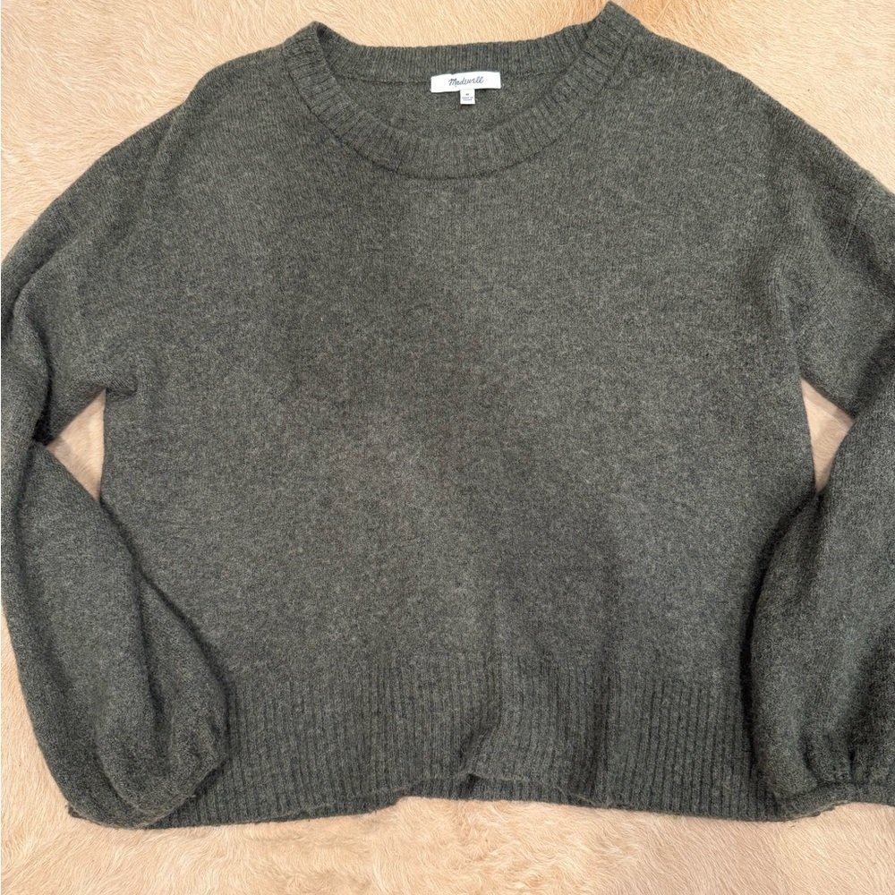 Madewell Payton olive green sweater